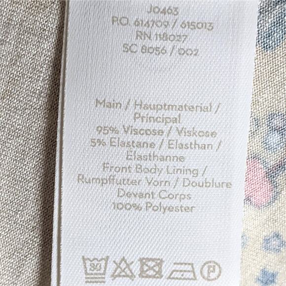 Boden Carrie Jersey Floral Midi Dress Yellow Multi Women's Size 10 Regular - Picture 7 of 7